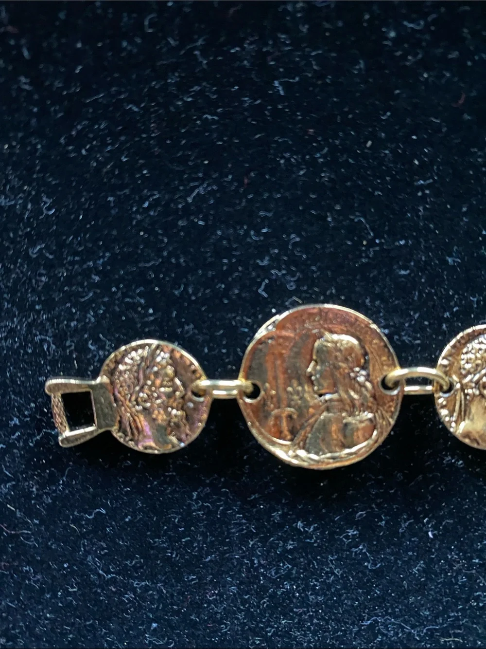 Gold Coin Link Bracelet - Women's Jewelry